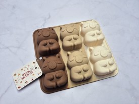 Molde silicona tricolor 6 capibara grande